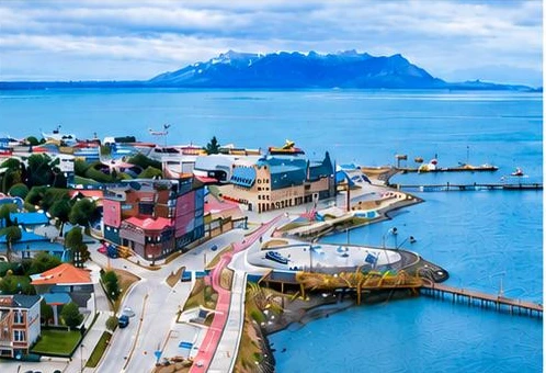 Vista del centro de Puerto Natales